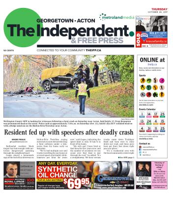 Independent & Free Press (Georgetown, ON), 26 Oct 2017