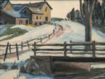 Untitled (Winter Scene with Road)