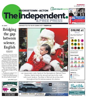 Independent & Free Press (Georgetown, ON), 30 Nov 2017