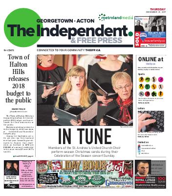 Independent & Free Press (Georgetown, ON), 21 Dec 2017