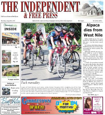 Independent & Free Press (Georgetown, ON), 8 Aug 2013