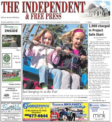 Independent & Free Press (Georgetown, ON), 19 Sep 2013