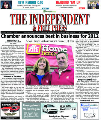 Independent & Free Press (Georgetown, ON), 7 Feb 2013