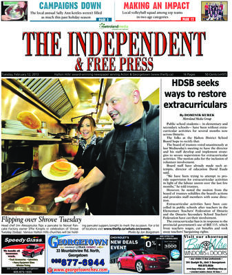 Independent & Free Press (Georgetown, ON), 12 Feb 2013