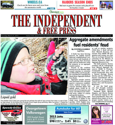 Independent & Free Press (Georgetown, ON), 21 Mar 2013