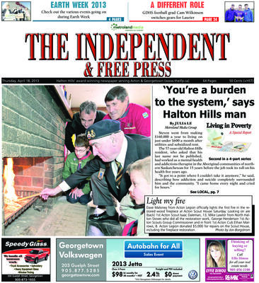 Independent & Free Press (Georgetown, ON), 18 Apr 2013