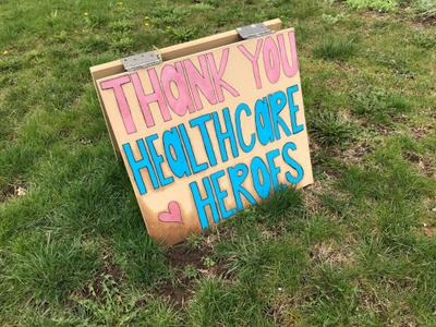 Thank you sign on Princess Anne Drive