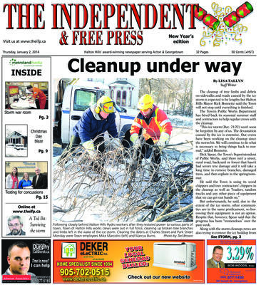 Independent & Free Press (Georgetown, ON), 2 Jan 2014