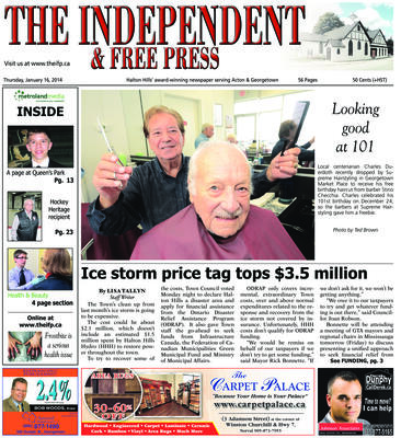 Independent & Free Press (Georgetown, ON), 16 Jan 2014