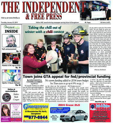 Independent & Free Press (Georgetown, ON), 23 Jan 2014