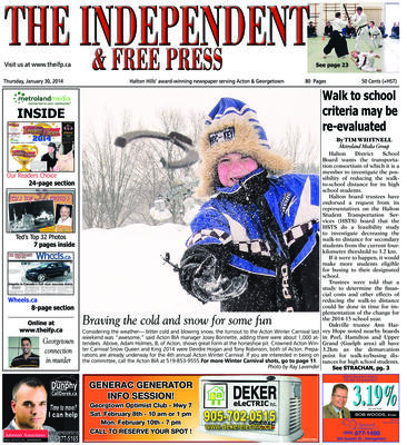 Independent & Free Press (Georgetown, ON), 30 Jan 2014