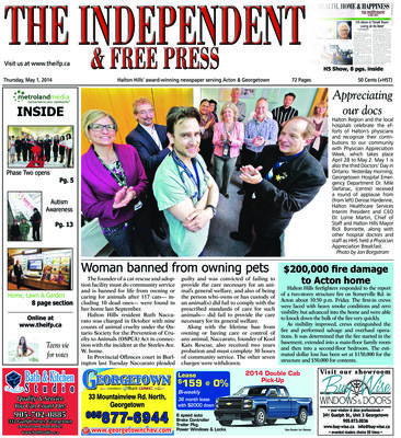 Independent & Free Press (Georgetown, ON), 1 May 2014