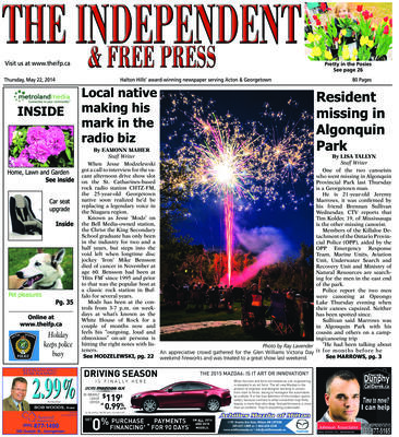 Independent & Free Press (Georgetown, ON), 22 May 2014