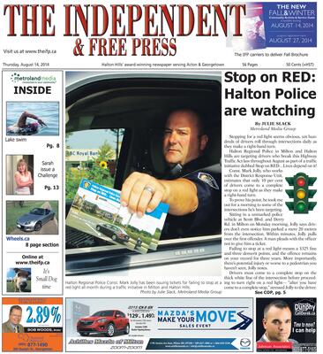 Independent & Free Press (Georgetown, ON), 14 Aug 2014