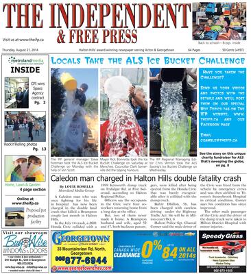 Independent & Free Press (Georgetown, ON), 21 Aug 2014