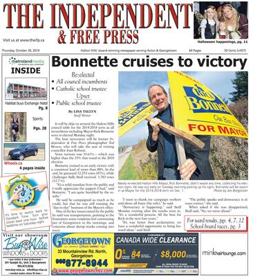 Independent & Free Press (Georgetown, ON), 30 Oct 2014