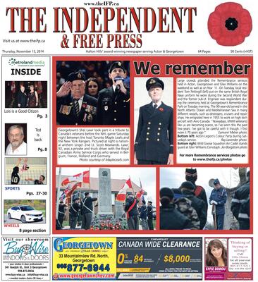 Independent & Free Press (Georgetown, ON), 13 Nov 2014