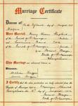 Henry Shepherd and Susanna Maude Cox Marriage Certificate