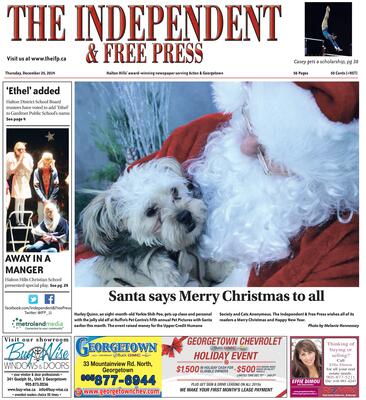 Independent & Free Press (Georgetown, ON), 25 Dec 2014