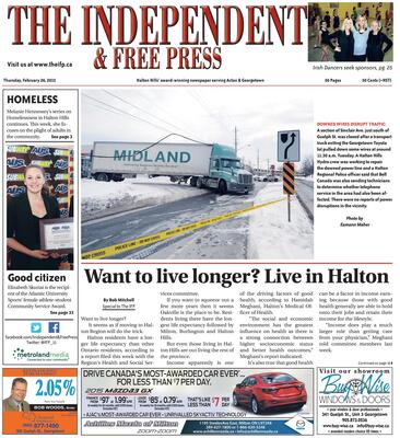 Independent & Free Press (Georgetown, ON), 26 Feb 2015