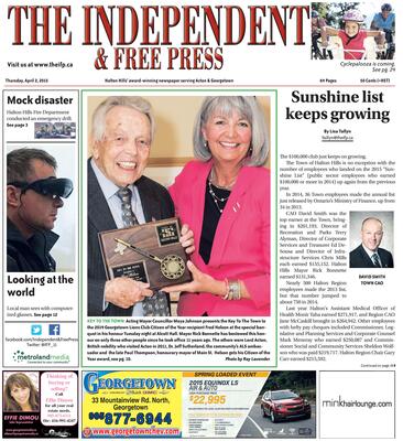 Independent & Free Press (Georgetown, ON), 2 Apr 2015