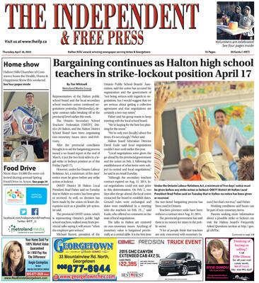 Independent & Free Press (Georgetown, ON), 16 Apr 2015