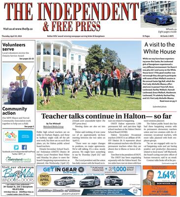 Independent & Free Press (Georgetown, ON), 23 Apr 2015