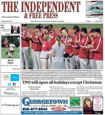 Independent & Free Press (Georgetown, ON), 23 Jul 2015