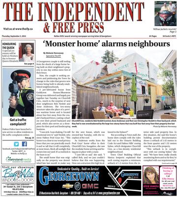 Independent & Free Press (Georgetown, ON), 3 Sep 2015