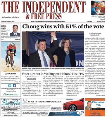 Independent & Free Press (Georgetown, ON), 22 Oct 2015