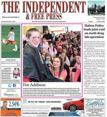 Independent & Free Press (Georgetown, ON), 5 Nov 2015