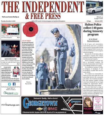 Independent & Free Press (Georgetown, ON), 12 Nov 2015