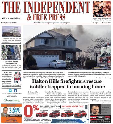 Independent & Free Press (Georgetown, ON), 19 Nov 2015