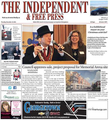 Independent & Free Press (Georgetown, ON), 10 Dec 2015