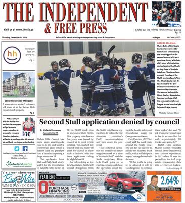 Independent & Free Press (Georgetown, ON), 31 Dec 2015