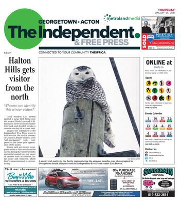 Independent & Free Press (Georgetown, ON), 25 Jan 2018