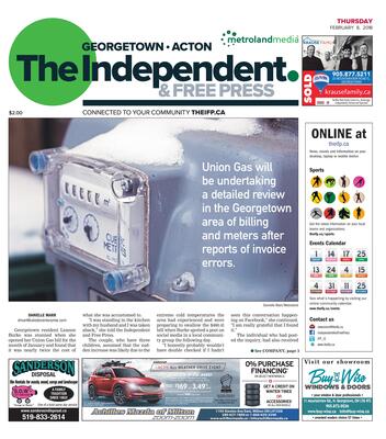 Independent & Free Press (Georgetown, ON), 8 Feb 2018