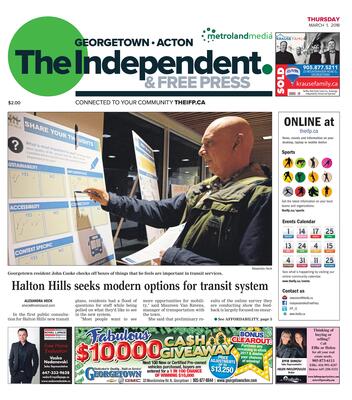 Independent & Free Press (Georgetown, ON), 1 Mar 2018