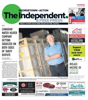 Independent & Free Press (Georgetown, ON), 26 Jul 2018