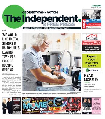 Independent & Free Press (Georgetown, ON), 16 Aug 2018