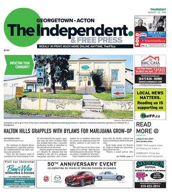 Independent & Free Press (Georgetown, ON), 23 Aug 2018