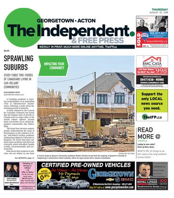 Independent & Free Press (Georgetown, ON), 30 Aug 2018