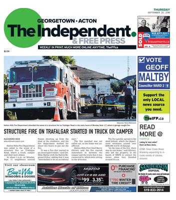 Independent & Free Press (Georgetown, ON), 20 Sep 2018