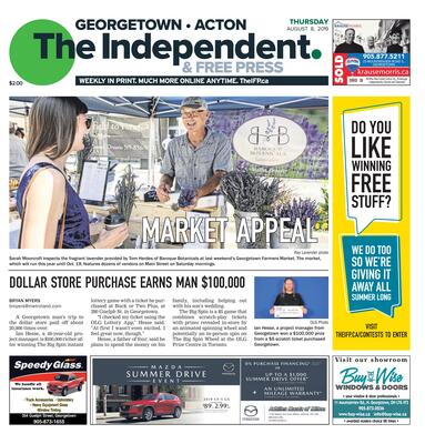 Independent & Free Press (Georgetown, ON), 8 Aug 2019