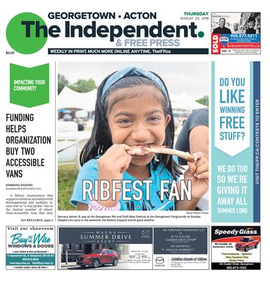 Independent & Free Press (Georgetown, ON), 22 Aug 2019