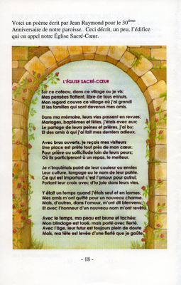 40th Anniversary Poem for Paroisse Sacré-Cœur