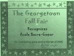 Georgetown Fall Fair Recognizes L’École Sacré-Cœur for Their Contributions