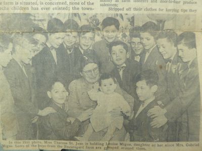 Therese St. Jean with Niece and Orphan Boys