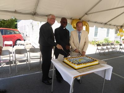 Cake Cutting at 50th Anniversary Celebration for Paroisse Sacré-Cœur