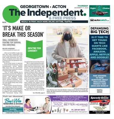 Independent & Free Press (Georgetown, ON), 17 Dec 2020